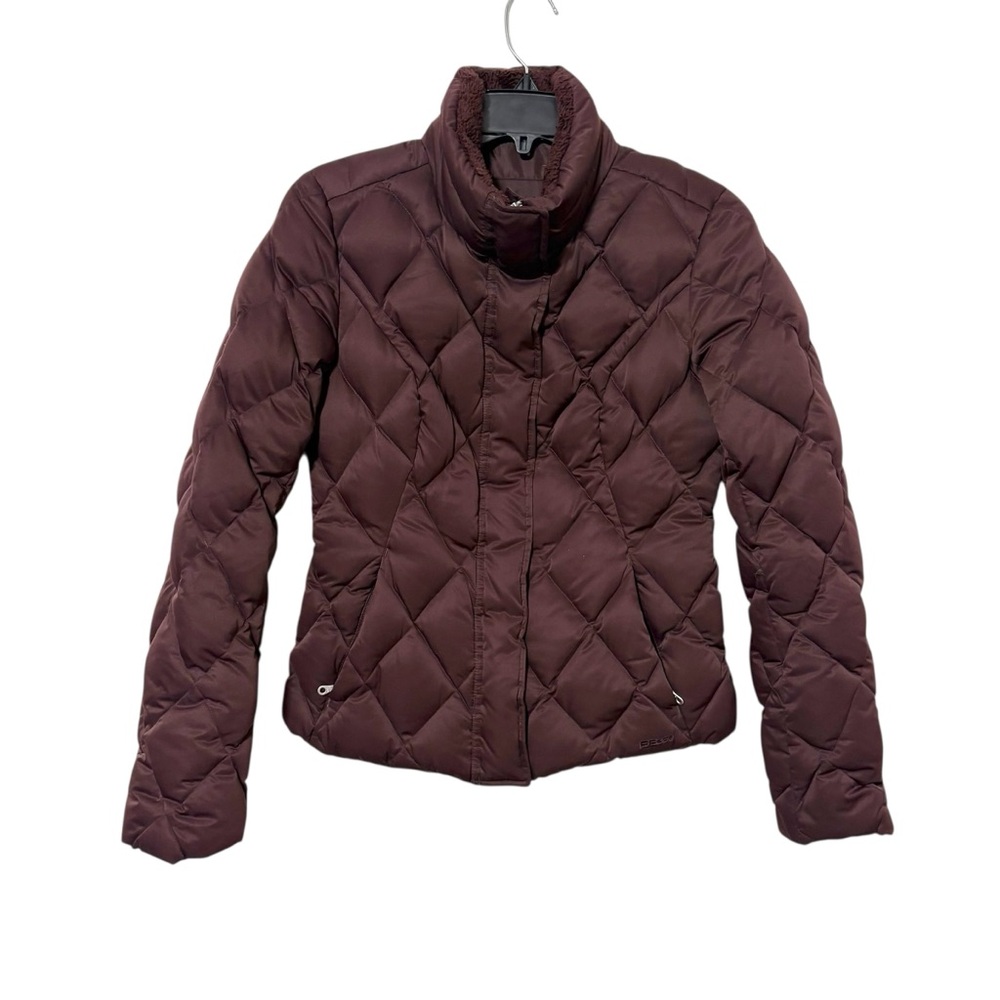 Eddie Bauer Size XS Burgundy EB650‎ Fill Goose Down Quilted Puffer Jacket Winter